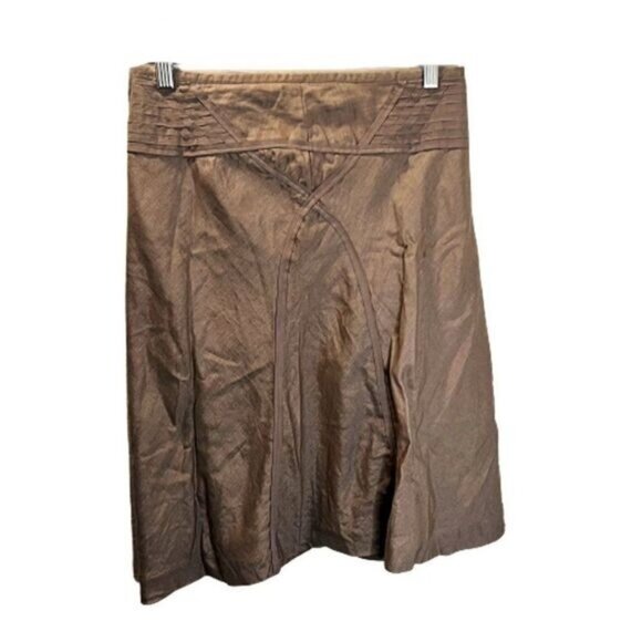 Women's Linen Knee Length Fully lined‎ Skirt NWOT - Picture 2 of 10